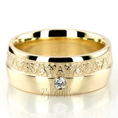 Dome Triquetra Comfort Diamond Wedding Band - view 1 of 4