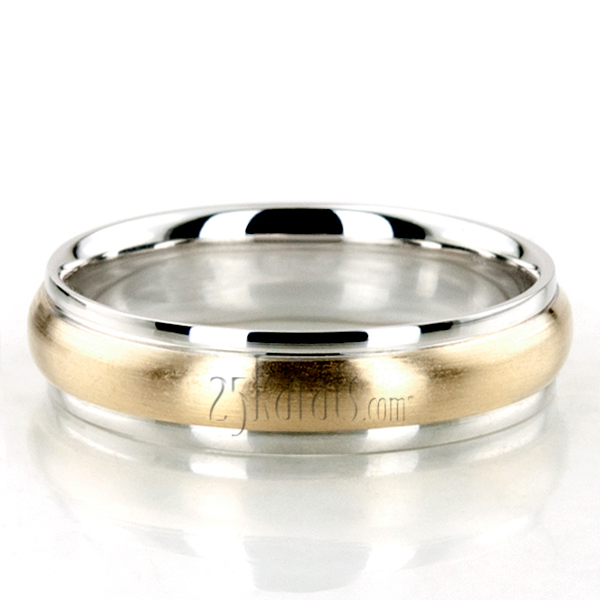 Simple High Polished Carved Design Wedding Band  - view 8