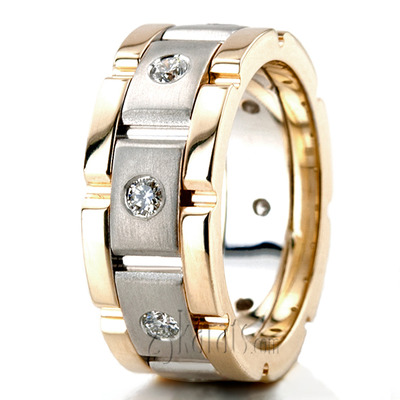 Rolex Style Round Diamond Wedding Ring - view 5 of 5