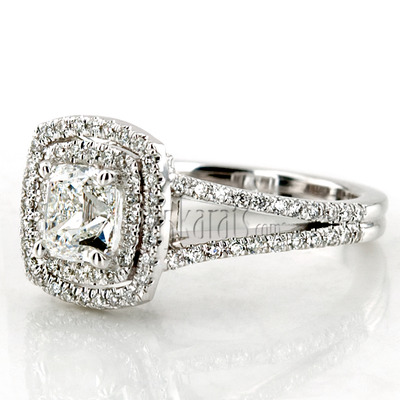 Double Halo Micro Pave Set Diamond Engagement Ring (5/8 ct. t.w.) - view 11 of 11