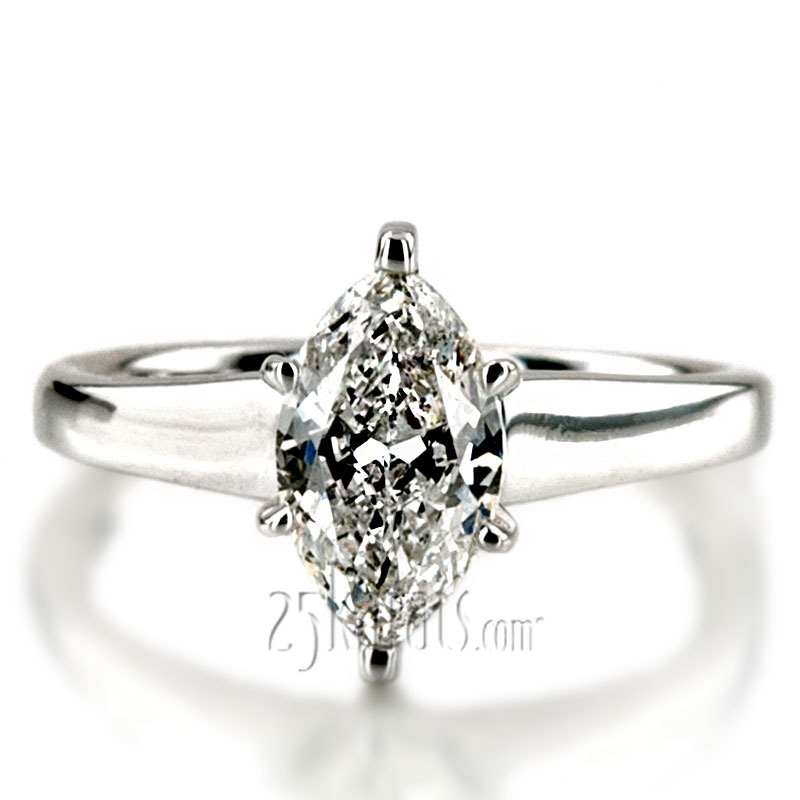 Stylish Solitaire With French Curve Cathedrals - view 7