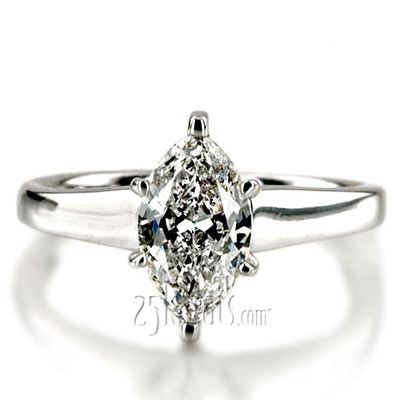 Stylish Solitaire With French Curve Cathedrals - view 7 of 7