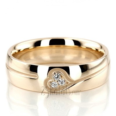 Elegant Heart Diamond Wedding Ring - view 3 of 3