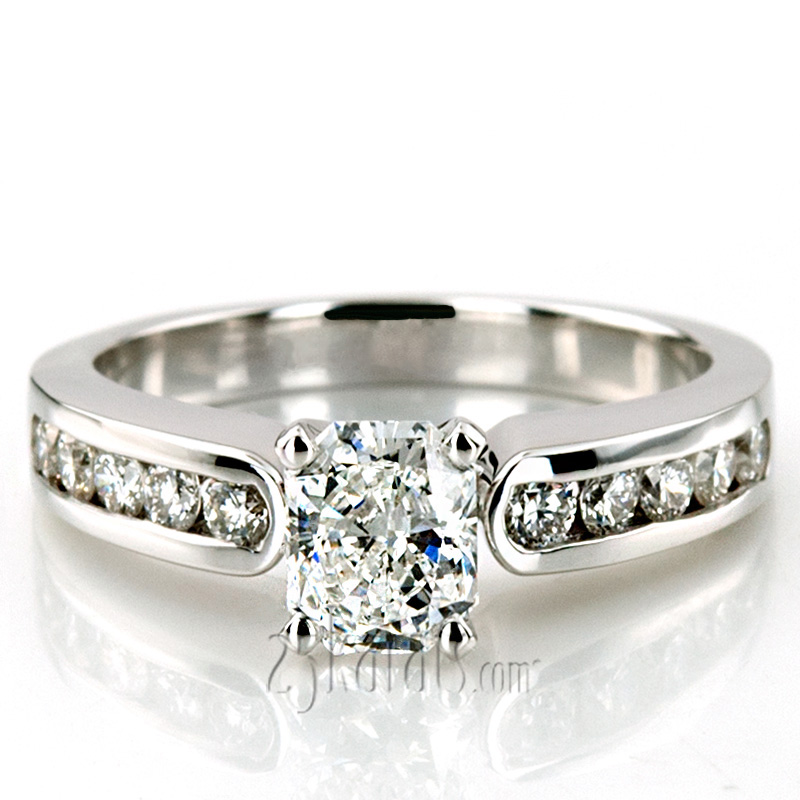 Classic Round Cut Channel Set Diamond Bridal Ring (0.50 ct. tw. ) - view 6