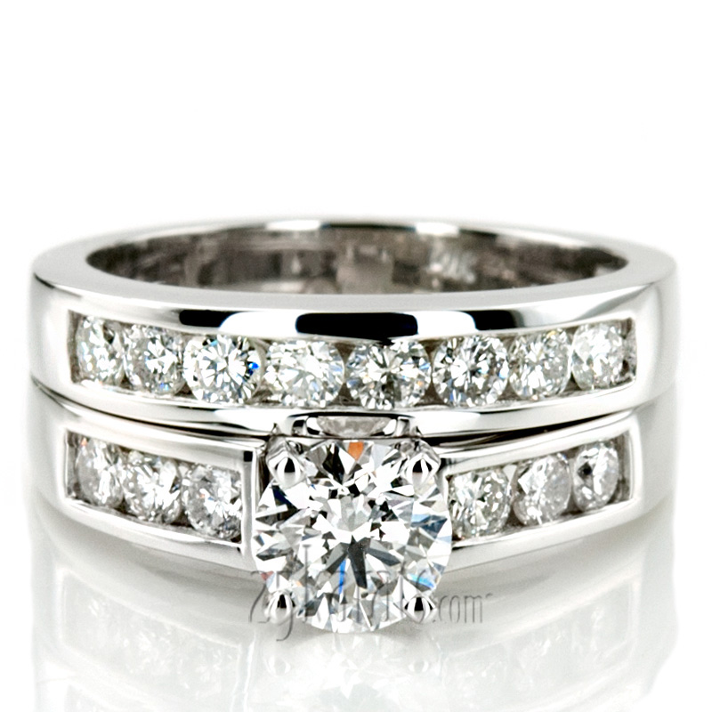 Classic Channel Set 0.30 ct. Diamond Bridal Ring - view 3