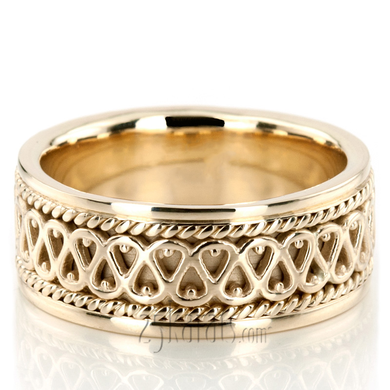 Traditional Celtic Handmade Wedding Ring - view 4