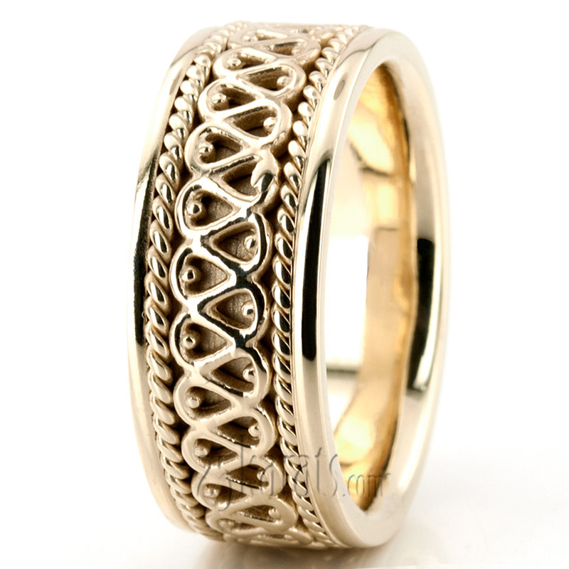 Traditional Celtic Handmade Wedding Ring - view 5