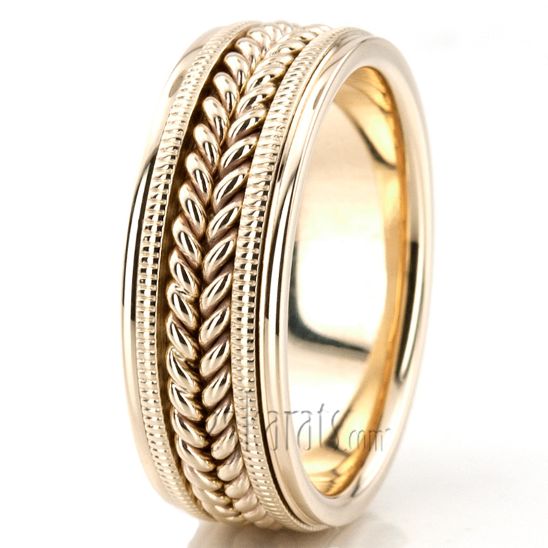 Attractive Beaded Hand Woven Wedding Band  - view 8