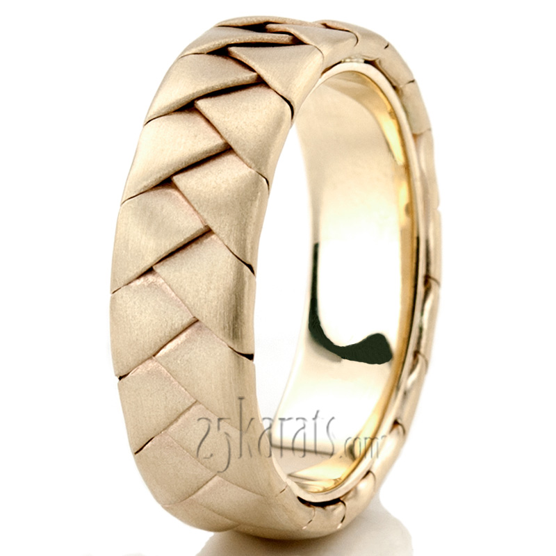 Bestseller Hand Braided Gold Wedding Ring  - view 6