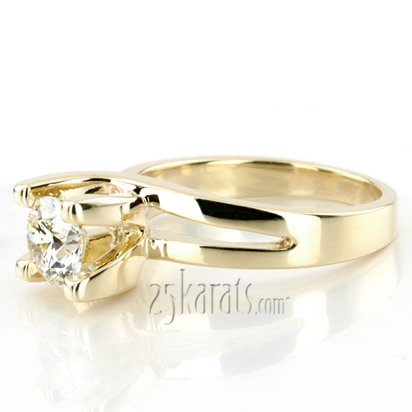 Trellis Solitaire Diamond Engagement Ring  - view 4