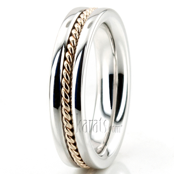 Single Braid Handcrafted Wedding Ring - view 2