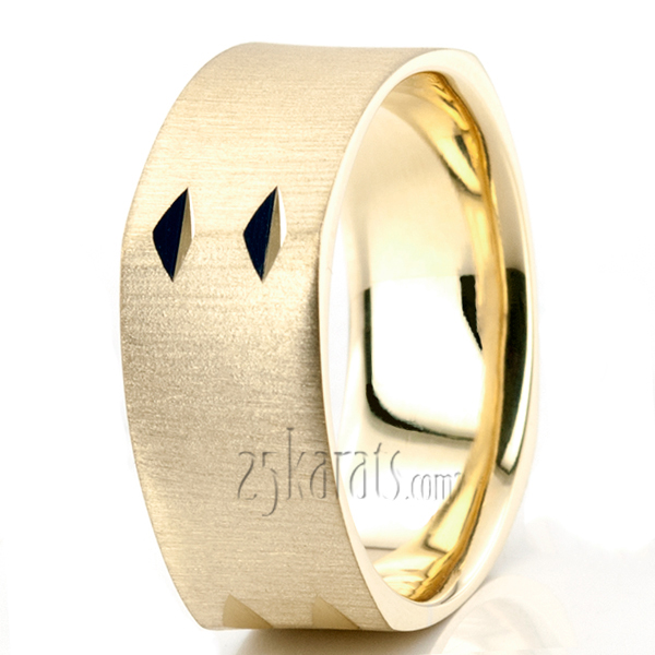 Square Designer Wedding Band - view 3