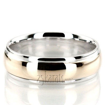 Simple High Polished Carved Design Wedding Band  - view 9 of 10