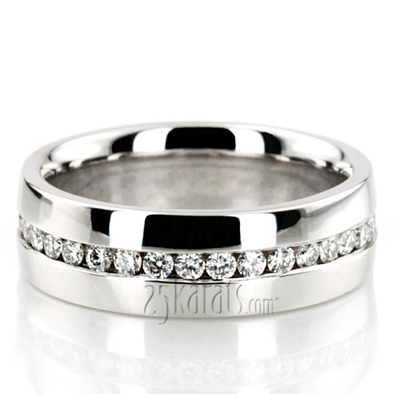 Sturdy Diamond Wedding Band - view 3