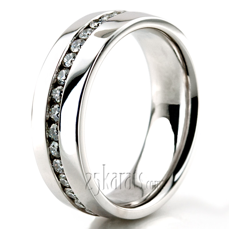 Sturdy Diamond Wedding Band - view 4