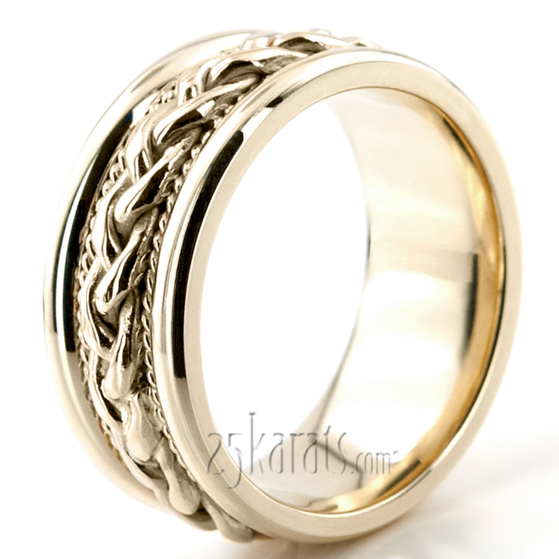 Braided Handmade Wedding Ring  - view 4