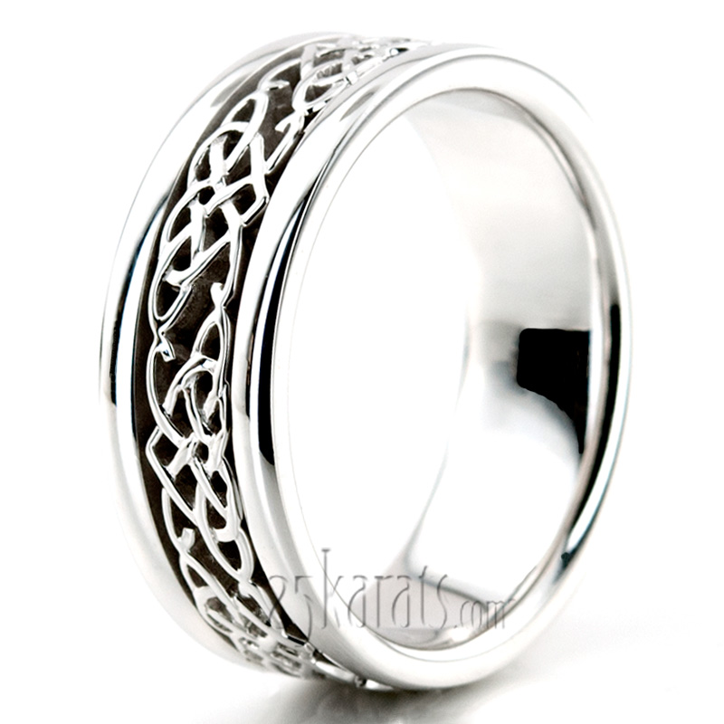 Celtic Heart Handcrafted Wedding Ring  - view 5