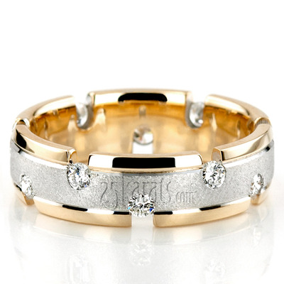 Symmetrical Diamond Wedding Band