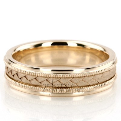 Classic Milgrain Hand Braided Wedding Band  - view 7 of 11