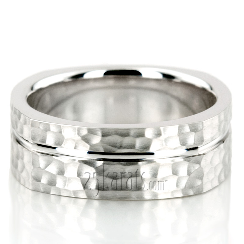 Classic Squared Wedding Ring  - view 9