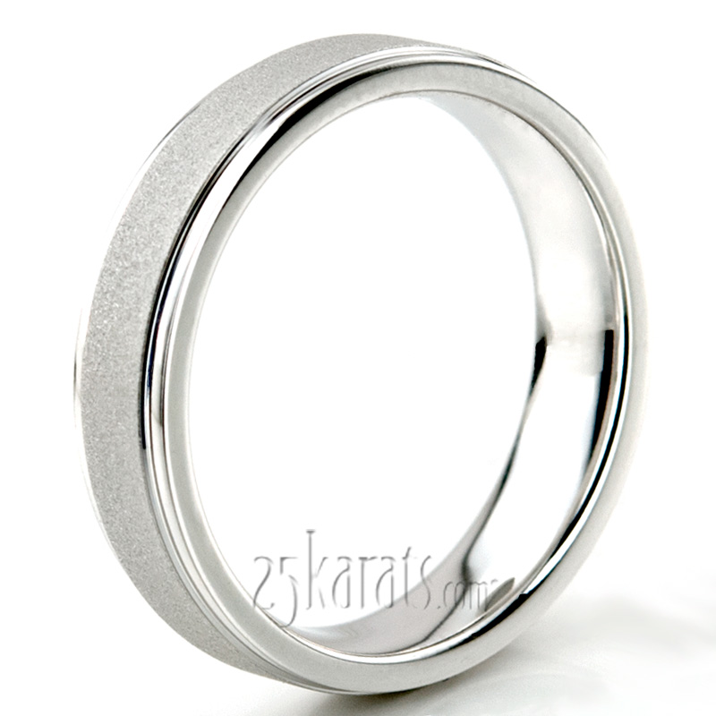 Benchmark 6mm Swirl-Finished Carved Design Band - view 3