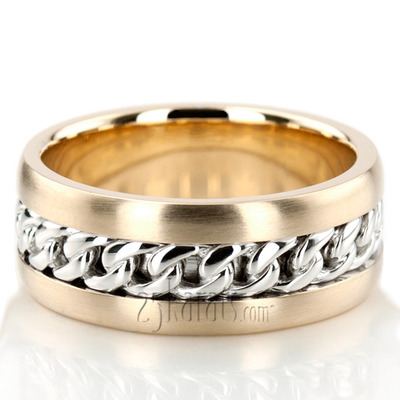 Gorgeous Chain Braid Handmade Wedding Band - view 6 of 7