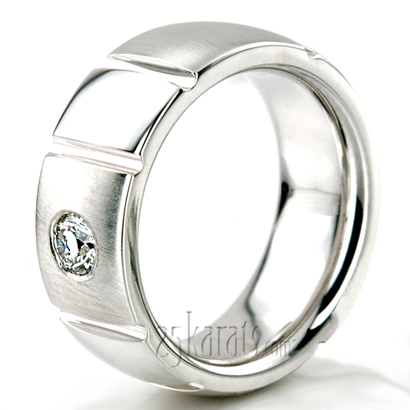 Round Cut Diamond Wedding Ring  - view 3