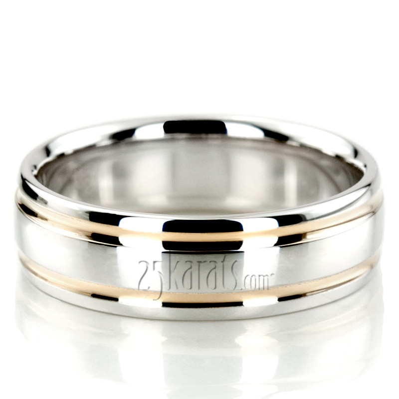 Solid Matte Carved Design Wedding Ring  - view 6