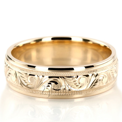 Fancy Wedding Bands For Sale | Carved Wedding Bands | Gold Rings