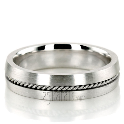 Braided Two-Color Handcrafted Wedding Band  - view 2 of 2