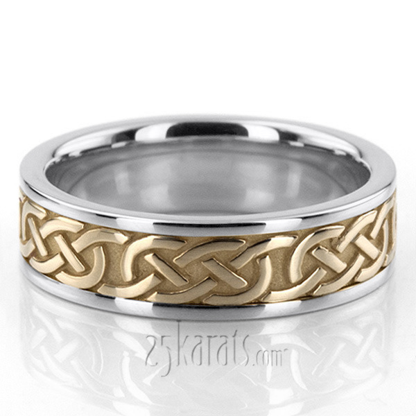 Handcrafted Celtic Love Knot Wedding Ring  - view 3