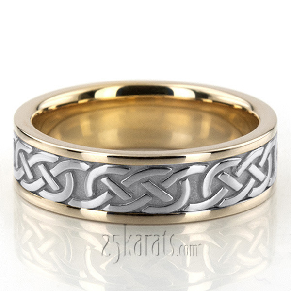 Handcrafted Celtic Love Knot Wedding Ring  - view 4