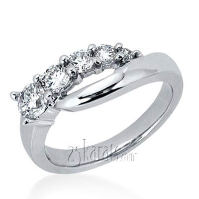 0.24 ct. Five Stone Prong Set Diamond Fancy Ring - view 1