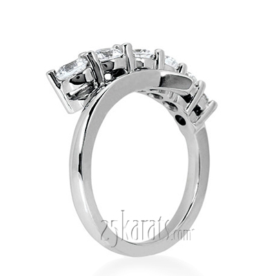 Attractive Diamond Journey Ring (0.50ct) - view 2