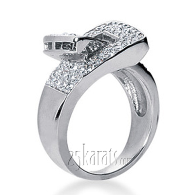 Buckle Design Diamond Fashion Ring (0.64 ct.tw) - view 2