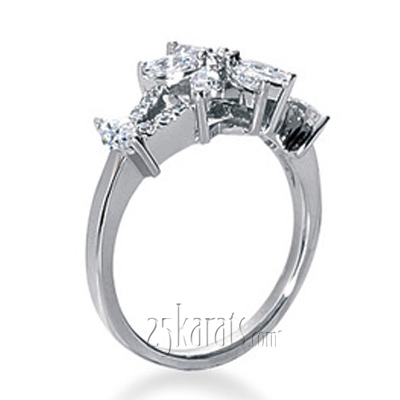 0.79ct. t.w. Combination Diamond Fancy Ring - view 2