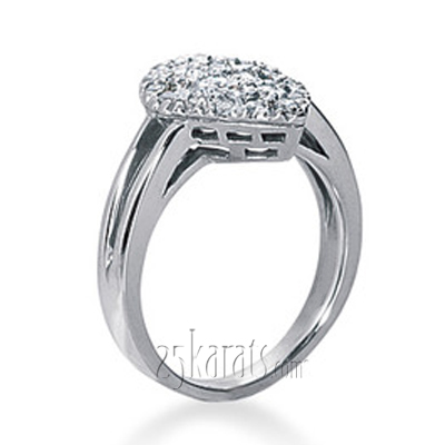 Round Pave Diamond Fancy Ring (0.48 ct.tw) - view 2