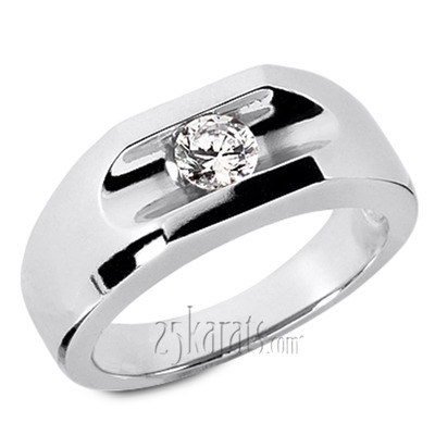 Solitaire Channel Set Men's Diamond Ring (0.50 ct.tw)