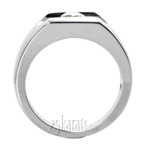 Solitaire Channel Set Men Diamond Ring (0.50 ct.tw) - view 3