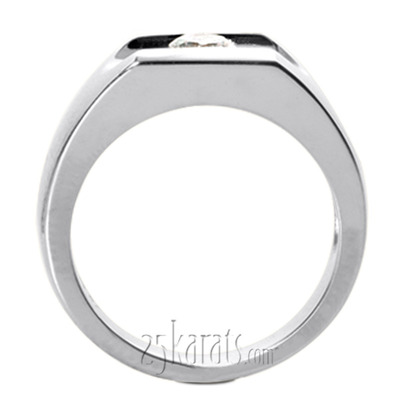 Solitaire Channel Set Men Diamond Ring (0.50 ct.tw) - view 3 of 4