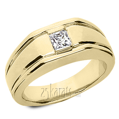 Princess Cut Solitaire Diamond Men Ring (0.40 ct.tw) - view 2 of 4