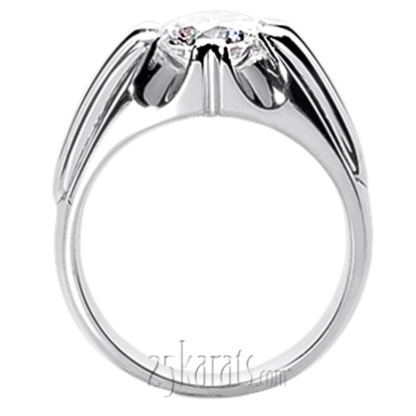 Round Cut Solitaire Fancy Diamond Man Ring (1.50ct) - view 1