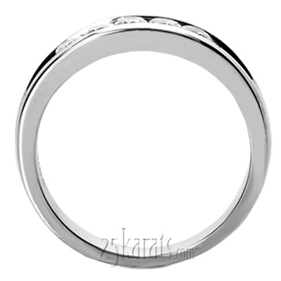 Grooved Round Cut Mens Diamond Band (0.49 ct.tw) - view 3 of 4