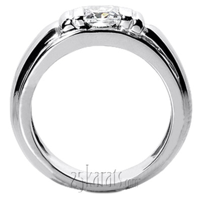 Princess Cut Solitaire Men Diamond Ring  - view 3 of 4