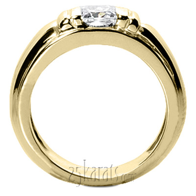 Princess Cut Solitaire Men Diamond Ring  - view 4 of 4