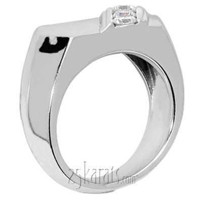 Diagonal 3-Stone Men's Diamond Ring (0.45 ct.tw) - view 3 of 4