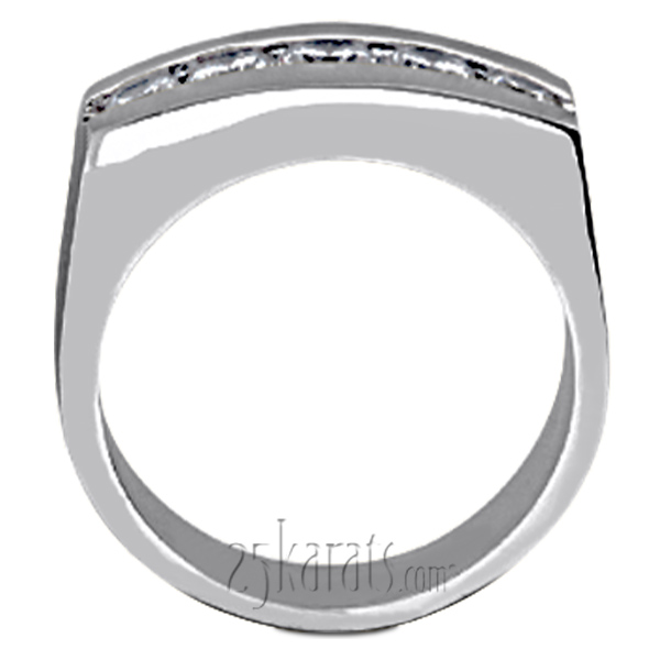 Flat Top Channel Set Diamond Man Ring (1.14 ct.tw) - view 3