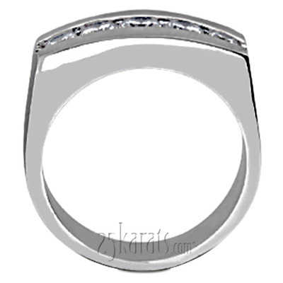 Flat Top Channel Set Diamond Man Ring (1.14 ct.tw) - view 3 of 4