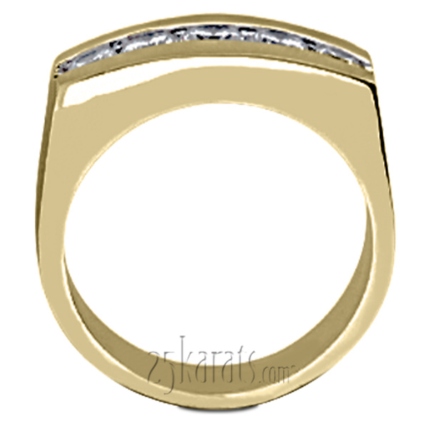 Flat Top Channel Set Diamond Man Ring (1.14 ct.tw) - view 4