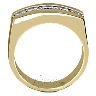 Flat Top Channel Set Diamond Man Ring (1.14 ct.tw) - view 4 of 4